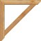 Ekena Millwork Traditional Slat Rough Sawn Bracket w/ Offset Brace, Western Red Cedar, 6"W x 38"D x 38"H BKT0604X38X38TRA06RWR - alternate 4